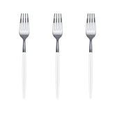 Trendables Forks White/Silver | 40 Count